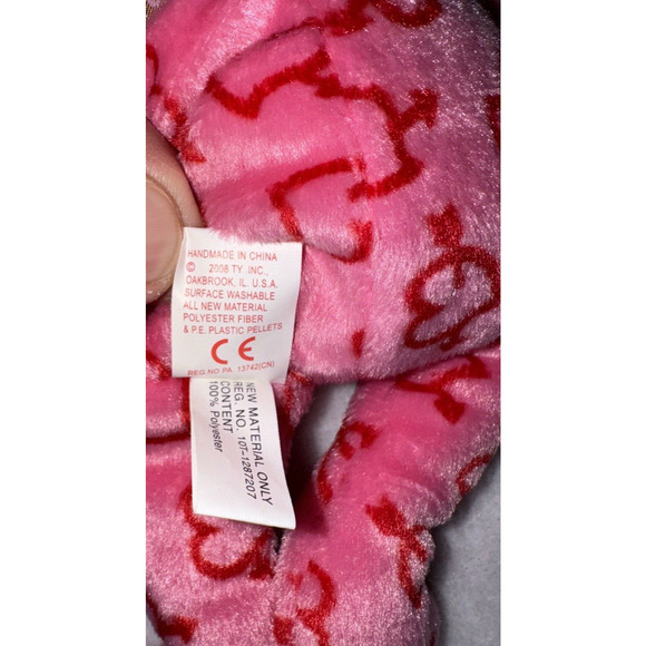 Ty Beanie Babies Hallmark Heartley Valentine's Day Bear Hearts Stuffed Plush - Picture 8 of 12